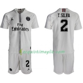 Divisa di Calcio Paris Saint Germain T.Silva 2 Jodan Bianco Bambino Terza 2018/2019